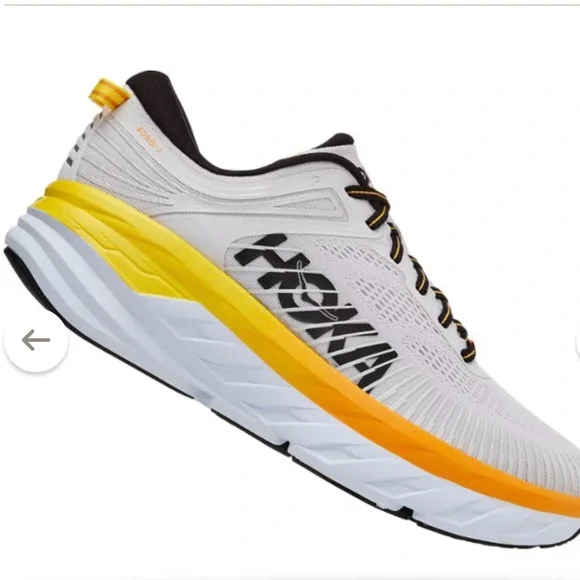 Hoka One One NIB Men's Bondi 7 - Nimbus Cloud/ Radiant Yellow. Size 9DS-078